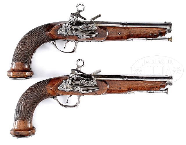 PAIR OF SPANISH MIQUELET PISTOLS BY VILARDELL.