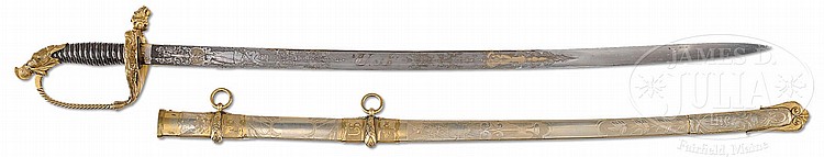 TIFFANY GILDED SILVER GENERAL STAFF OFFICER'S SWORD.