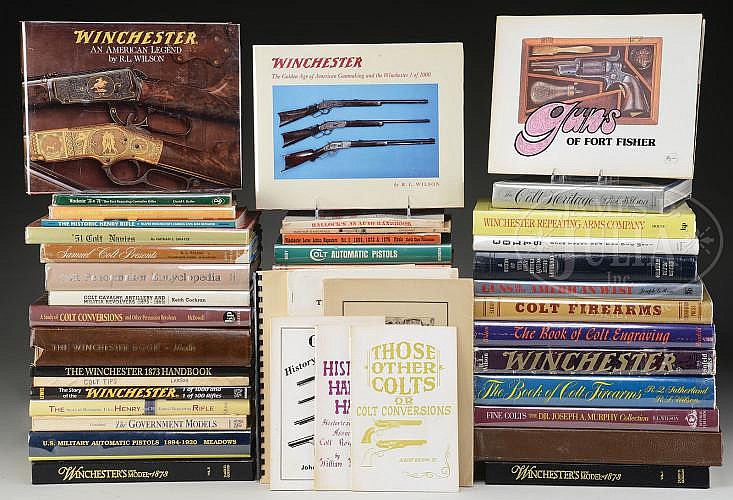 FINE LIBRARY OF COLT AND WINCHESTER REFERENCE BOOKS.