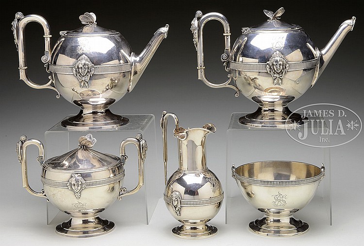 GORHAM STERLING SILVER TEA SERVICE.