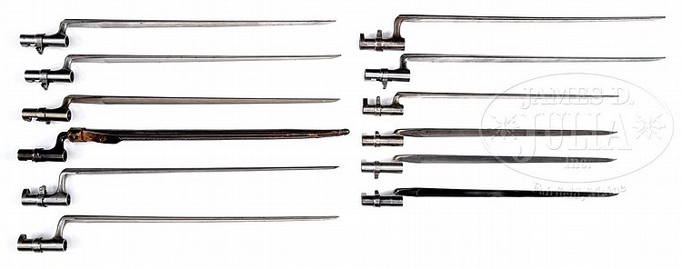 12 FINE MODEL 1873 WINCHESTER MUSKET BAYONETS.