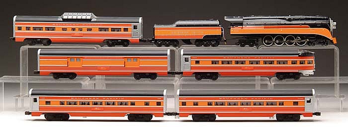LIONEL O GAUGE SOUTHERN PACIFIC DAYLIGHT TRAIN SET