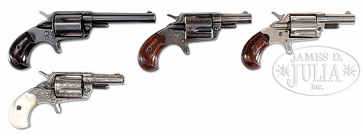 LOT OF FOUR COLT NEW LINE .38 CALIBER REVOLVERS.