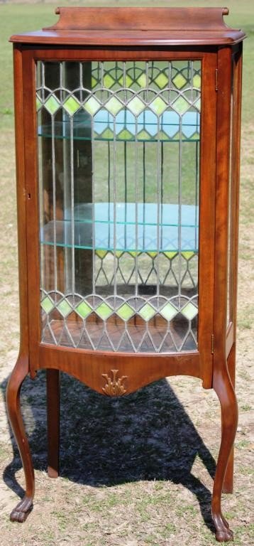 Late victorian mahogany curio cabinet