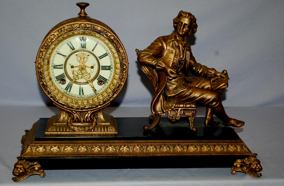 Antique Ansonia "Mozart" Figurine Clock