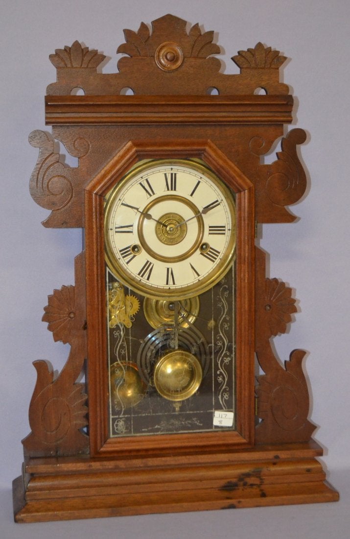 Antique New Haven Kitchen Mantle Clock