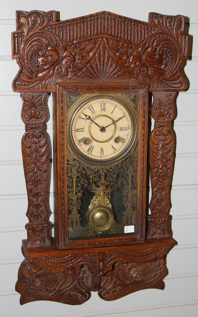Antique New Haven Kitchen Wall Clock