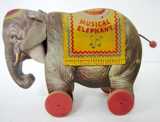 207A: Fisher Price #145 Musical Elephant Pull Toy