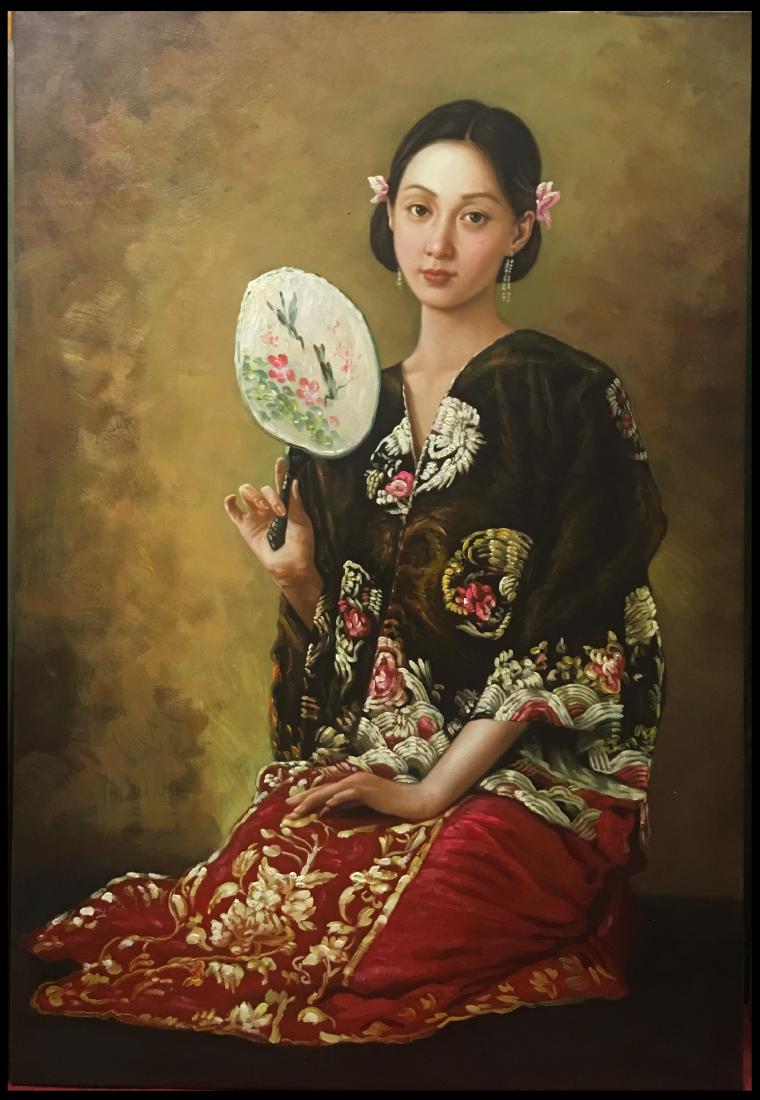 Oil painting on canvas, portrait