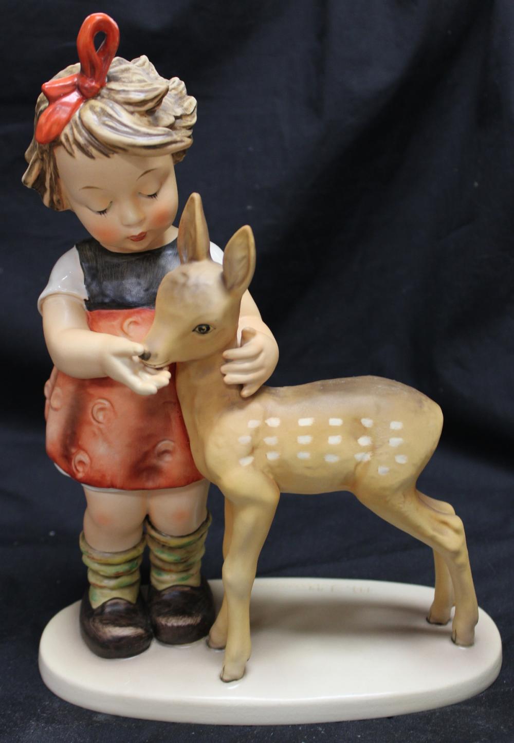 Goebel Hummel Porcelain ?Deer Friends? #136/V Figurine - TMK6, EC