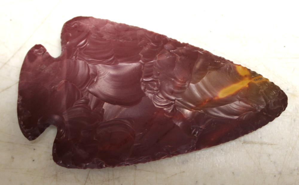 Colorful Flintridge Corner Notch, 3 1/4", Putnam County, Ex Diller Collectio
