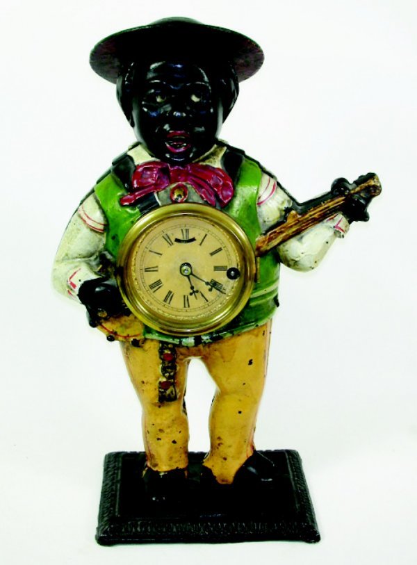 Banjo Player Blinking Eye Clock Bradley & Hubbard