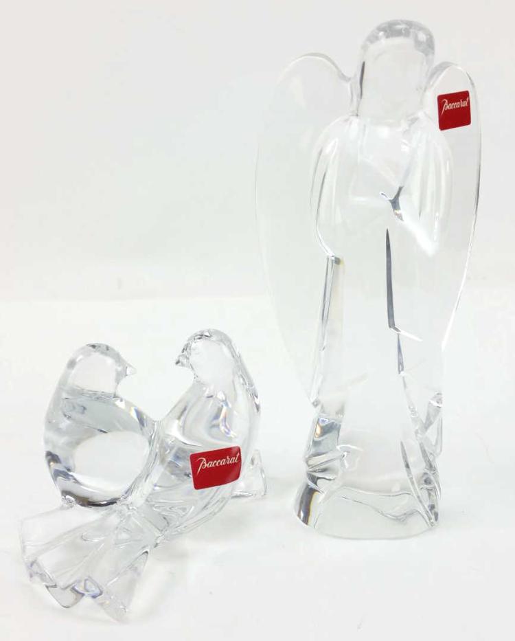 2pc. Baccarat Crystal Figures