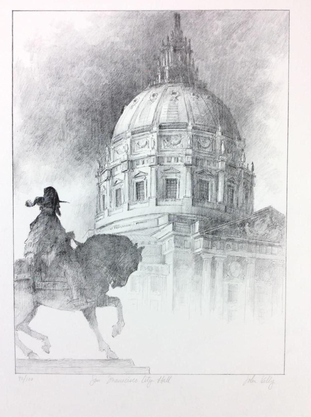 John Kelly, San Francisco City Hall Lithograph