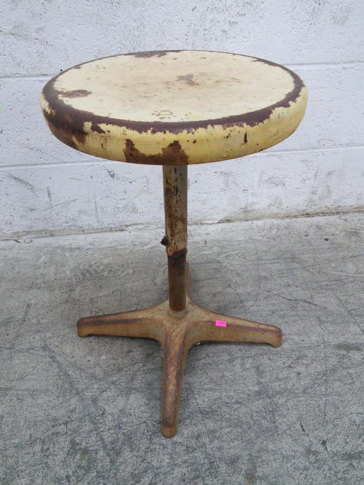 Vintage Industrial Chic Rustic Metal Stool