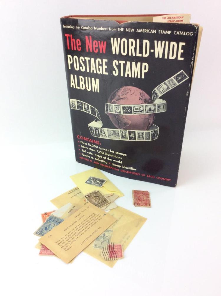 World Postage Stamp Album & Stamps