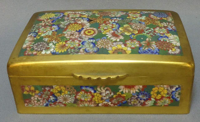 CHINESE BRONZE AND CLOISONNE BOX