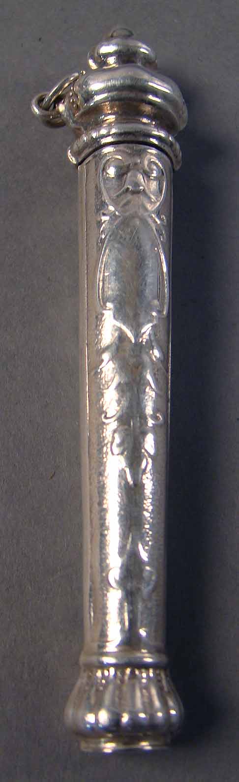 Decorated Marked Sterling Silver Middle Eastern Scent Bottle