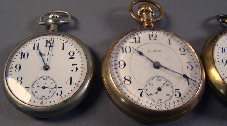 Lot Including Five Vintage Pocket Watches. Some Non Running and Need Repair