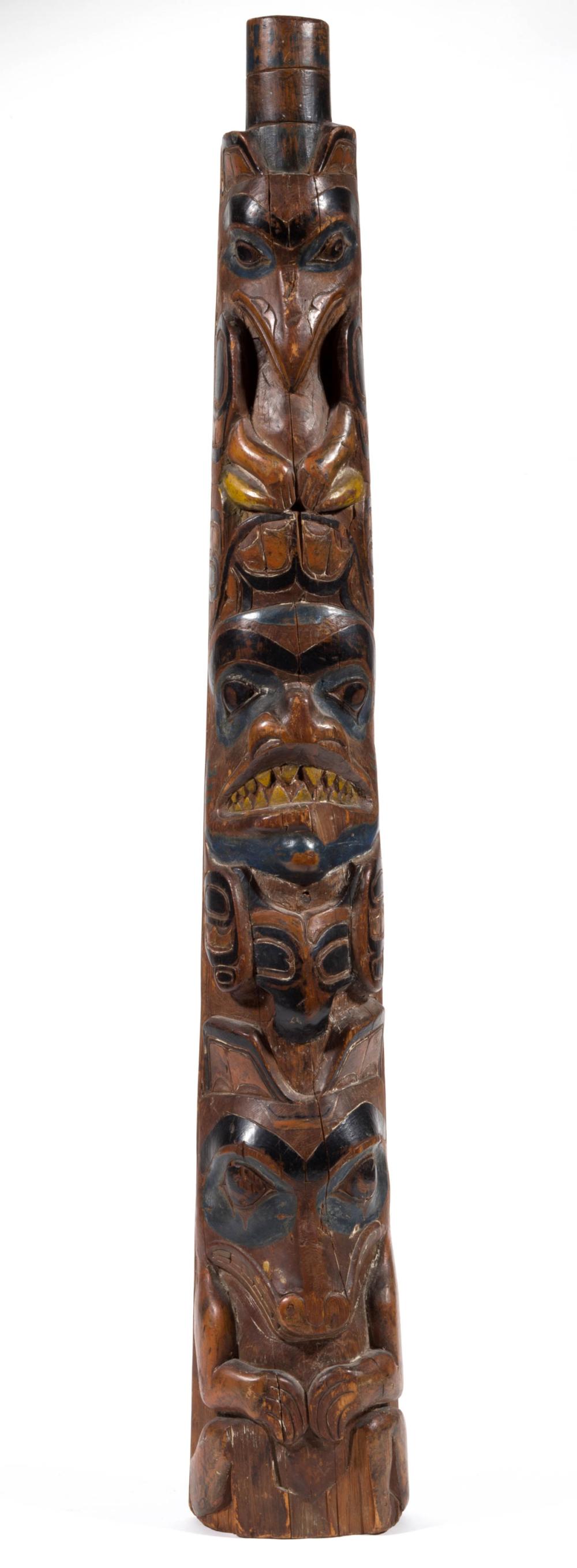NORTHWEST COAST NATIVE AMERICAN HAIDA CARVED AND...