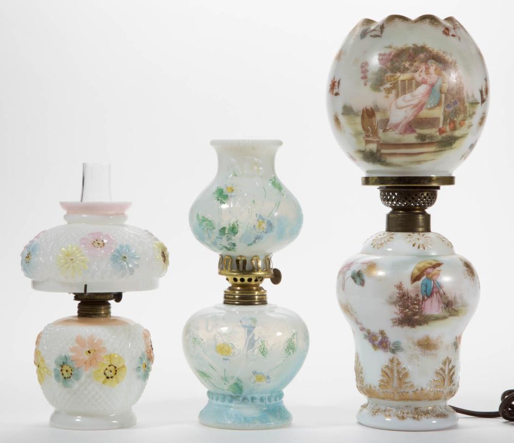 ASSORTED MINIATURE / JUNIOR LAMPS, LOT OF THREE