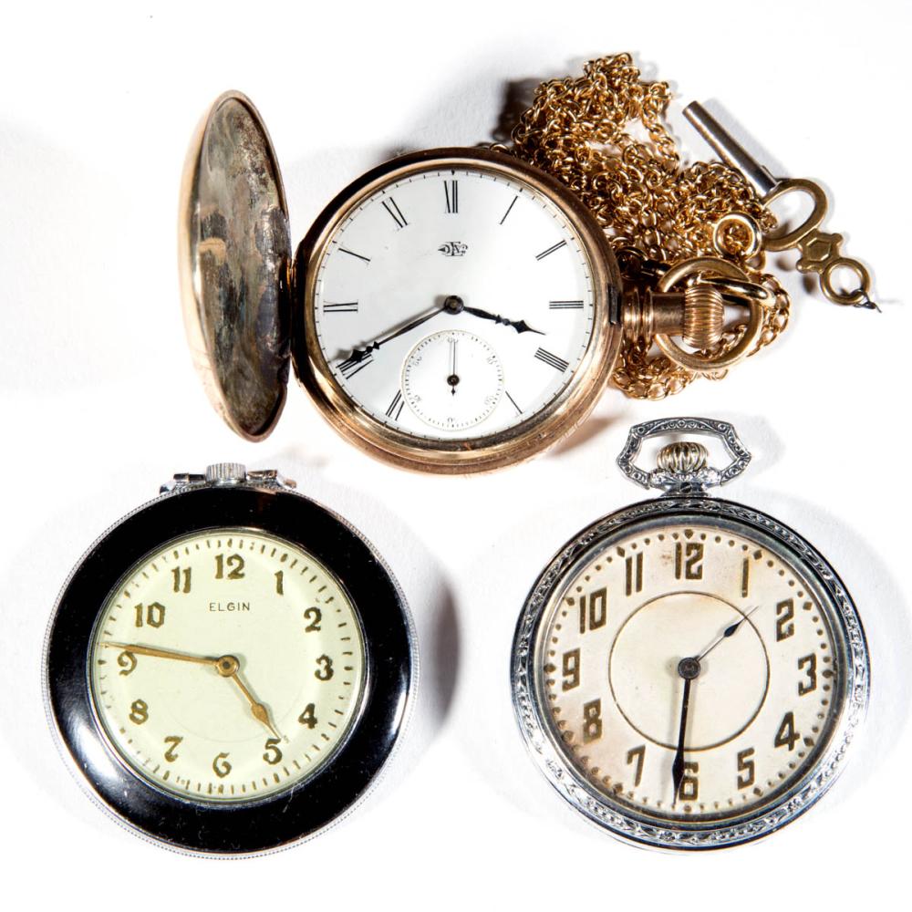 ASSORTED ANTIQUE / VINTAGE POCKET WATCHES, LOT OF THREE