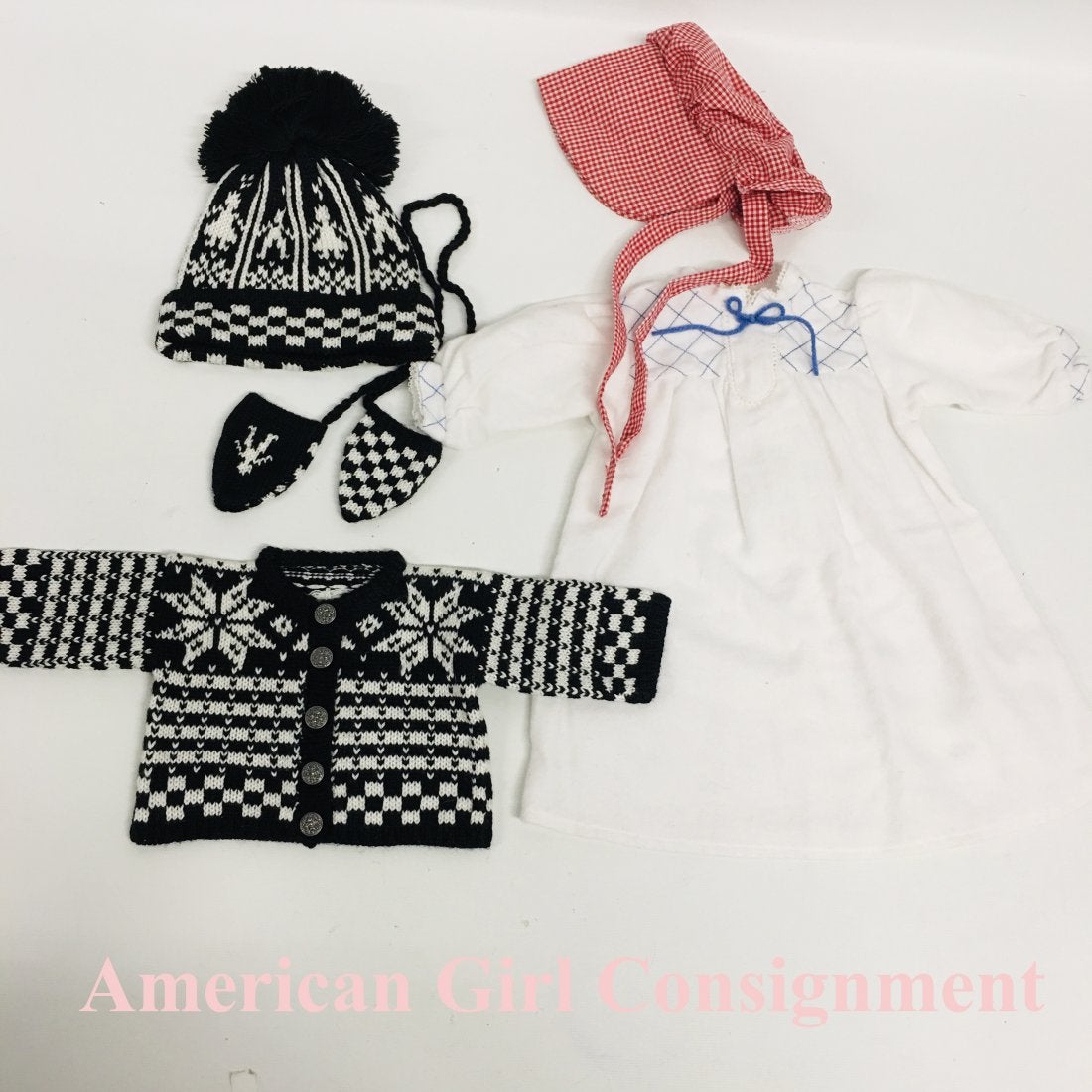 American Girl Doll Kirsten Winter Woolens and Bonnet