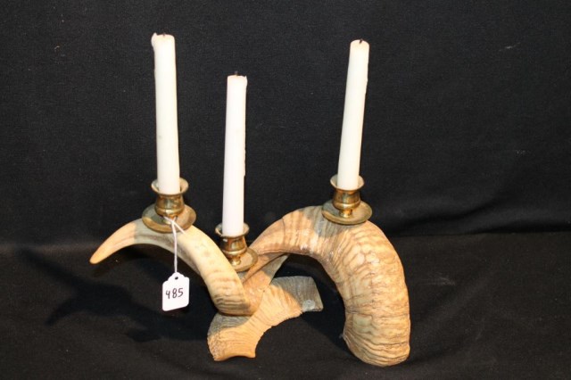 English Ram Horn Candle holder