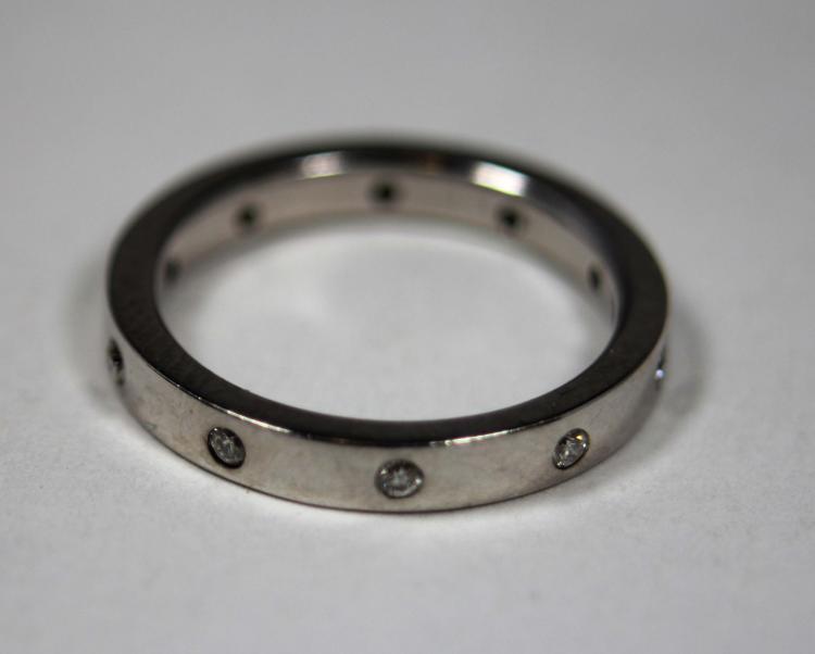 LADIES WHITE GOLD & DIAMOND ETERNITY BAND