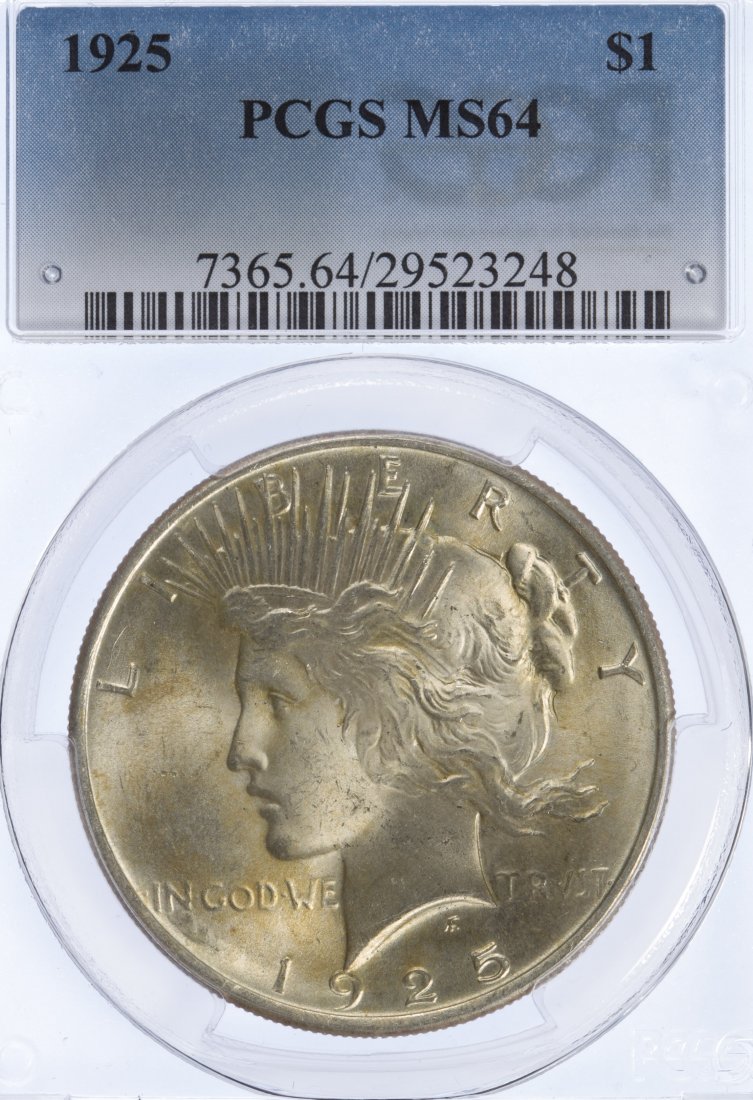 1925 $1 ms-64 pcgs