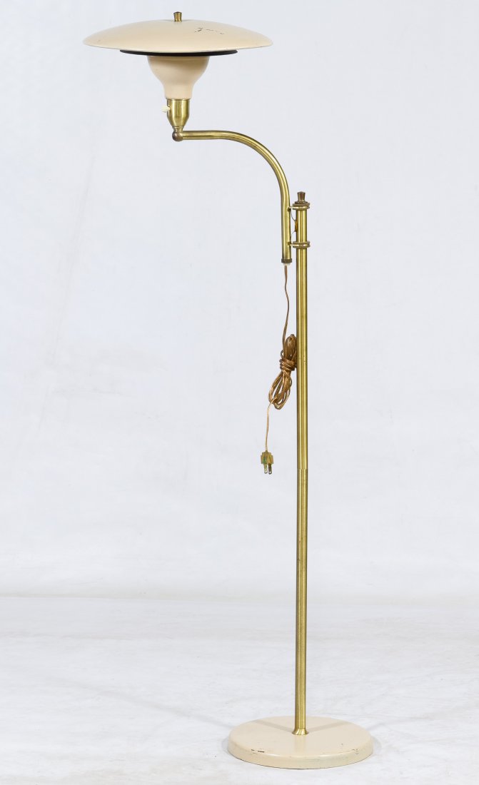Mid-Century Modern Brass Floor Lamp
