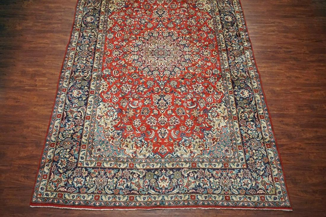 Antique 10X16 Persian Isfahan Wool Rug