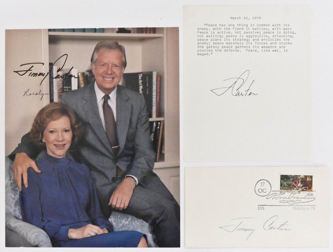 3pc Jimmy Carter Signed Photo & Cover. Includes an ink