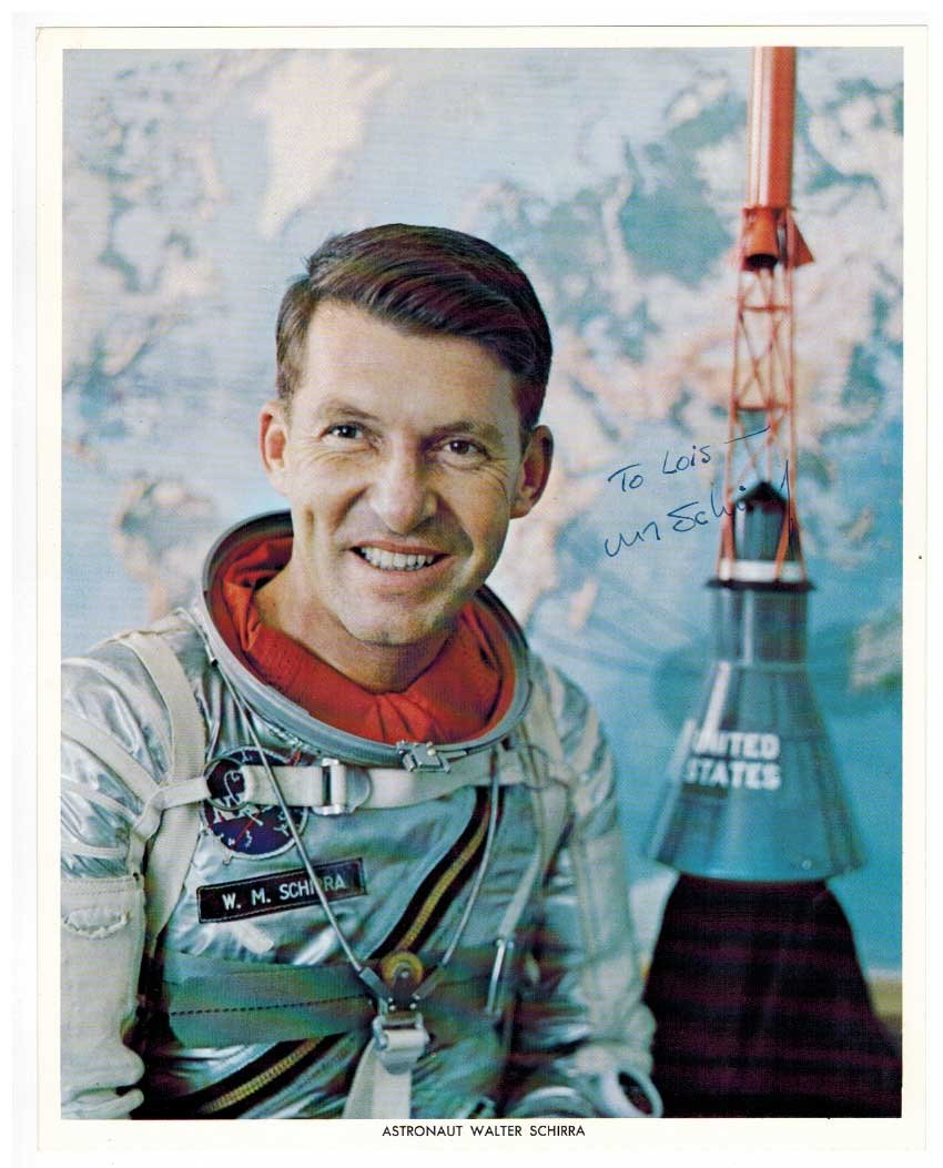 Wally Schirra Authentic Signed Photograph. This