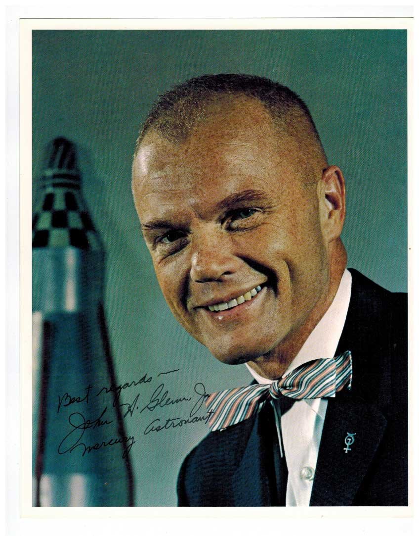 John Glenn Authentic Signed Photograph. This authentic