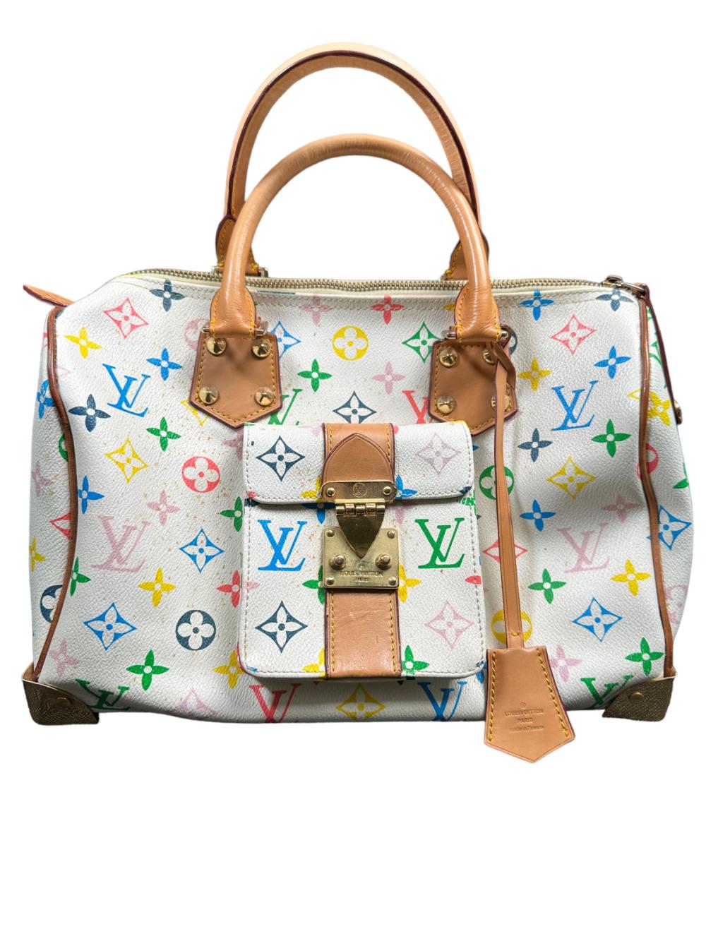 Louis Vuitton Monogram Multicolor Speedy 30 White