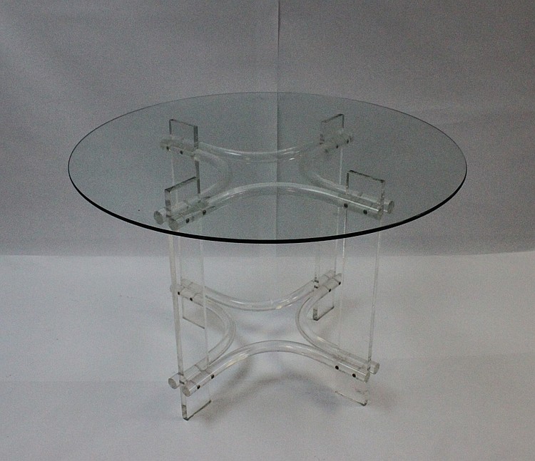 Charles Hollis Jones Lucite Breakfast Table