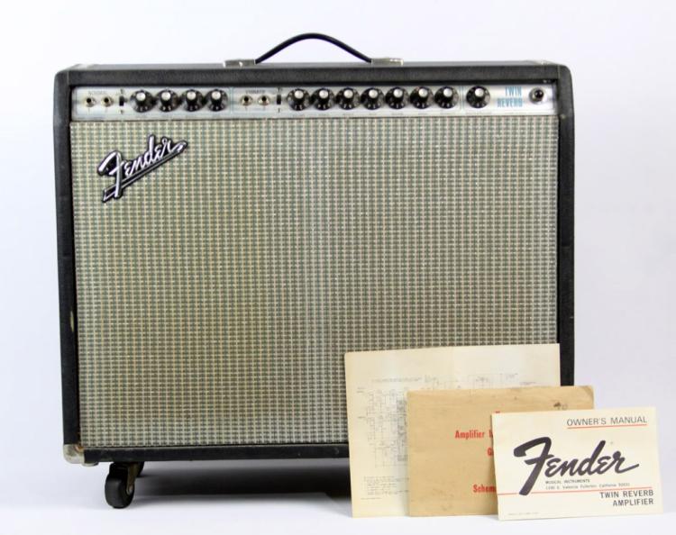 1972 FENDER BLACK TWIN REVERB AMPLIFIER