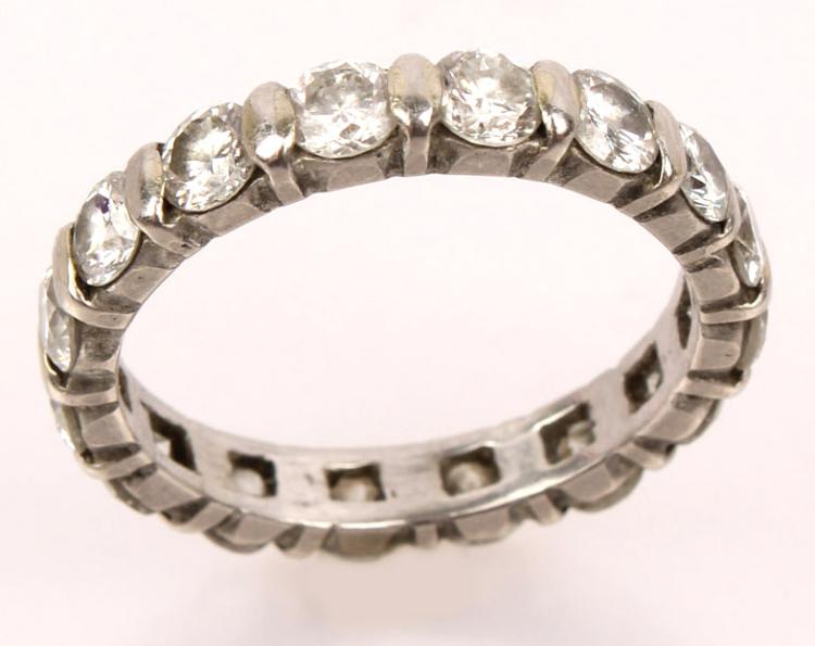 LADIES PLATINUM DIAMOND ETERNITY BAND