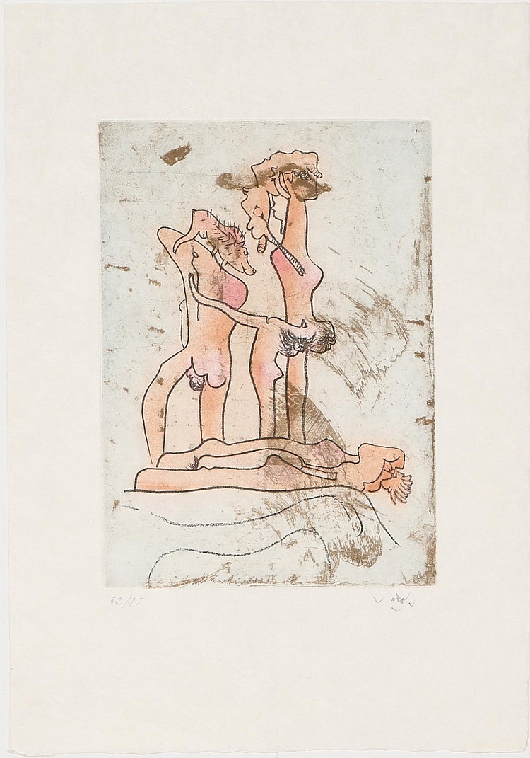 ROBERTO MATTA EMBOSSED LITHOGRAPH SIGNED