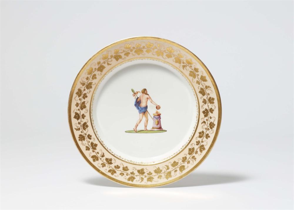 A Berlin KPM porcelain plate with Dionysus