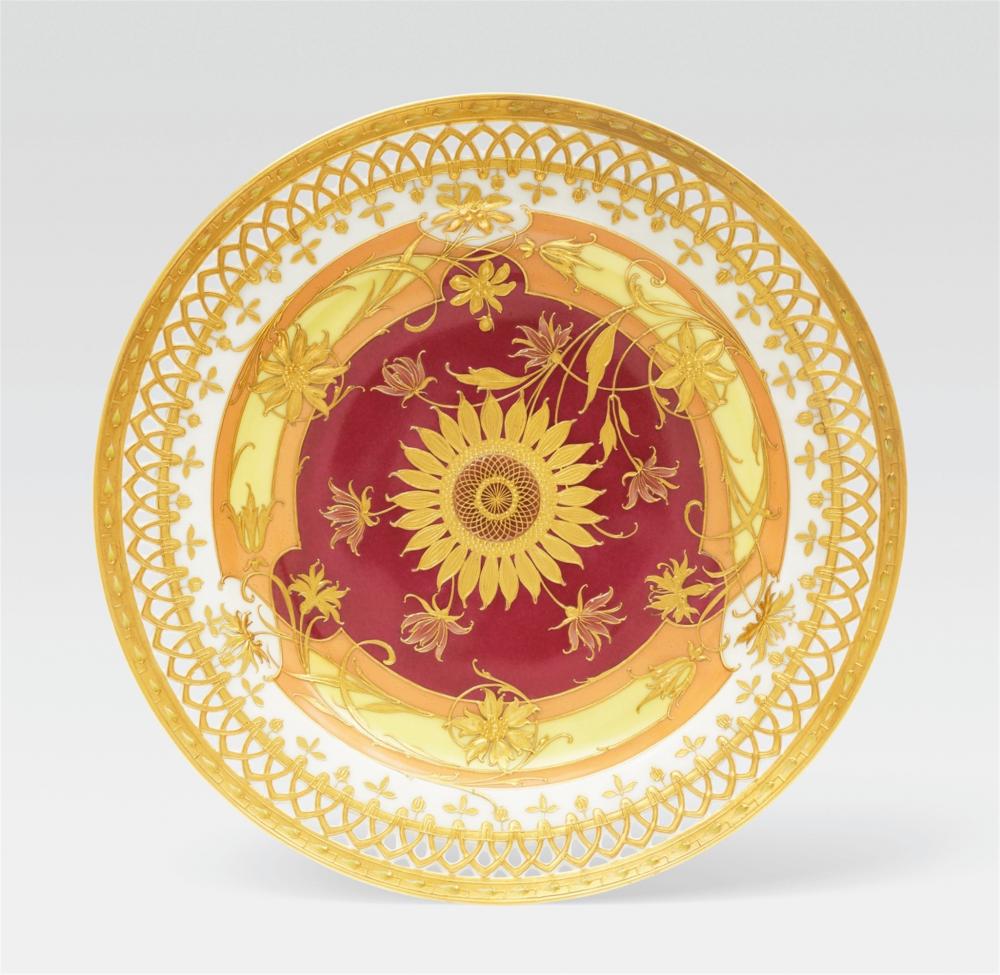 A Berlin KPM porcelain Jugendstil plate