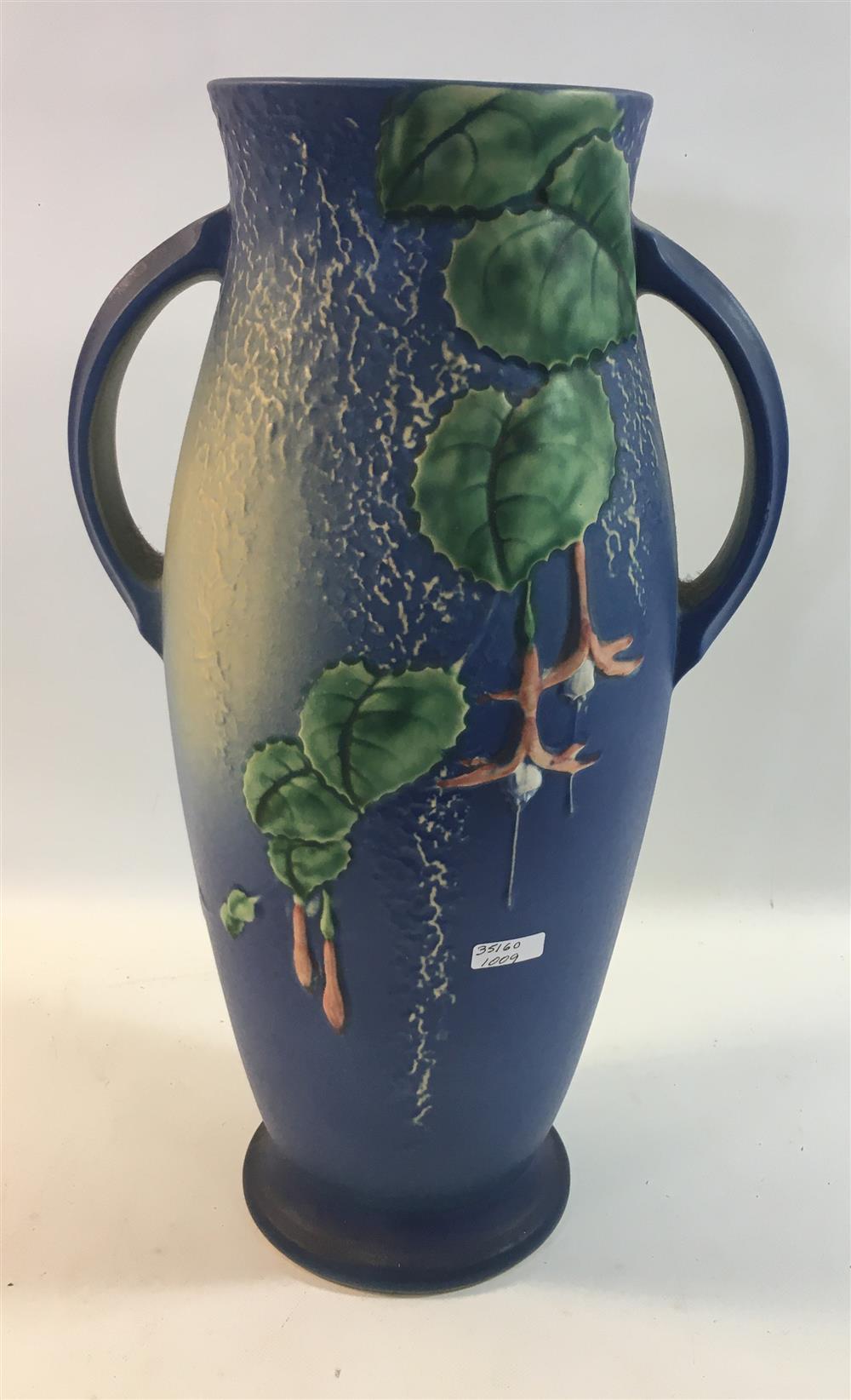 ROSEVILLE FUSCHIA 2 HANDLED VASE # 904-15"