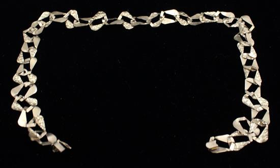 MARKED 417, 10K YELLOW GOLD LINK NECKLACE, 13.1 GRAMS