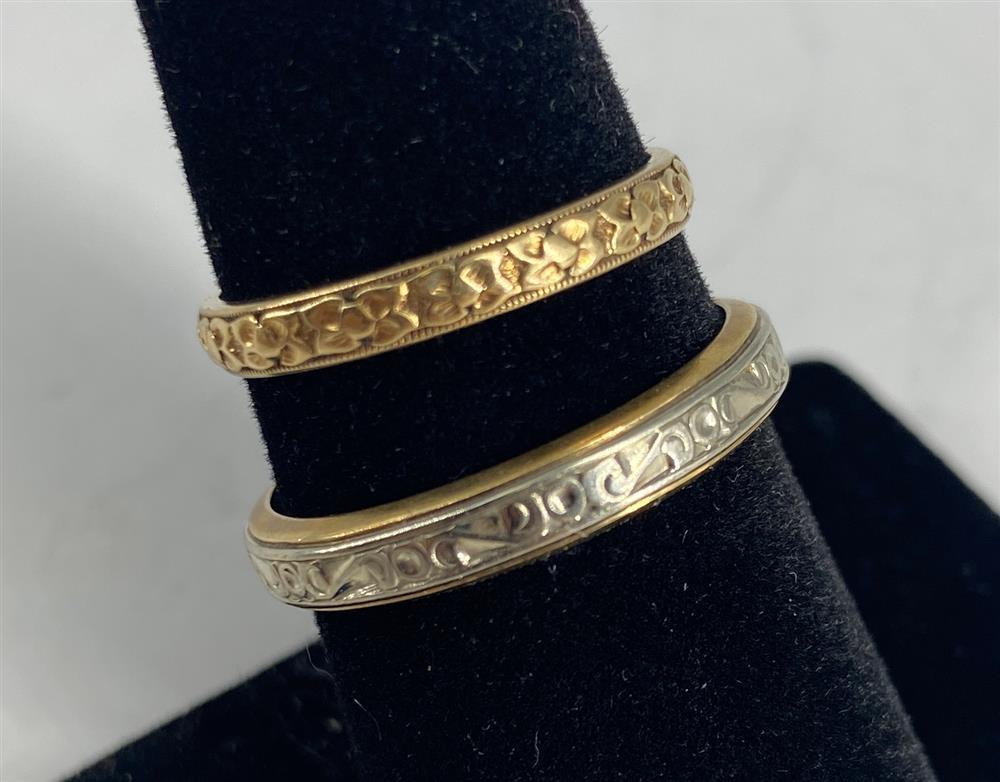 TWO 14KT GOLD RINGS