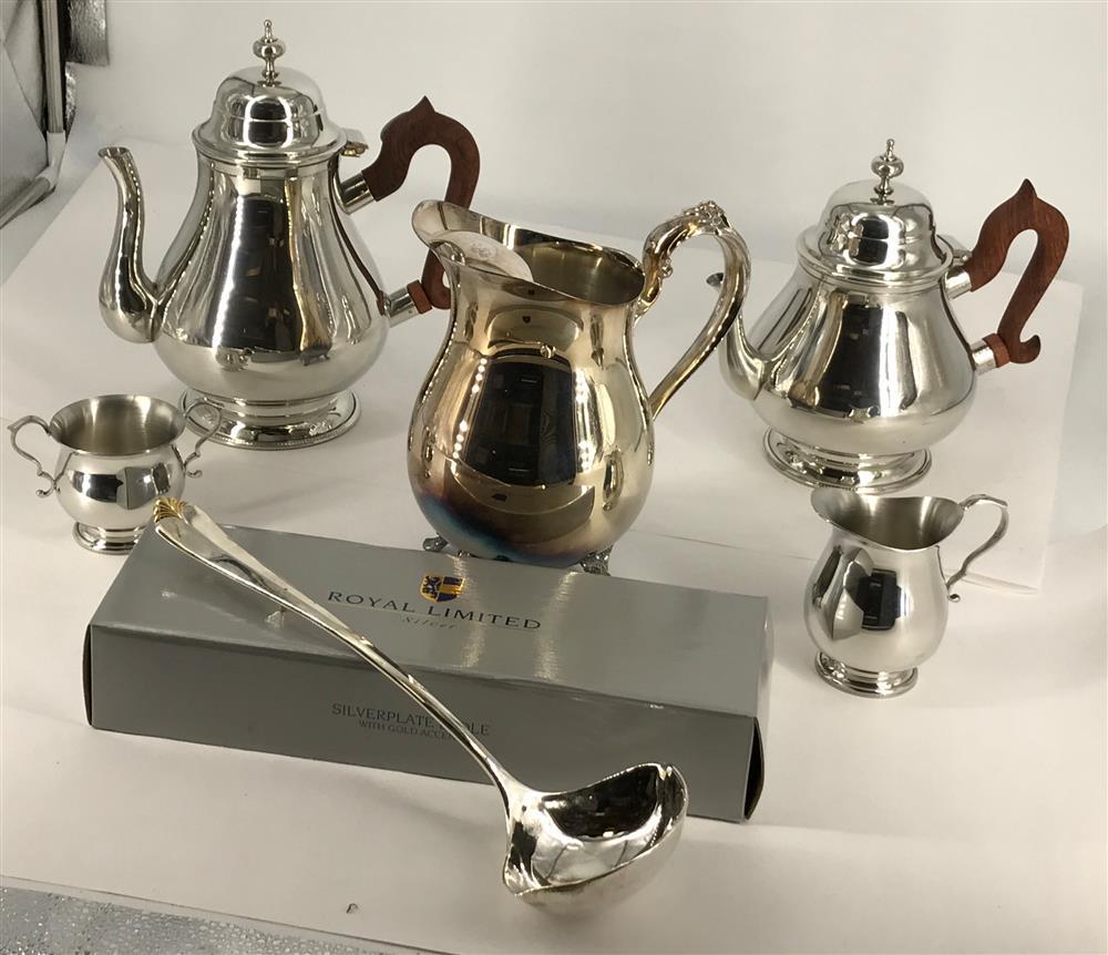 SILVER PLATE AND PEWTER HOUSEWARES LOT