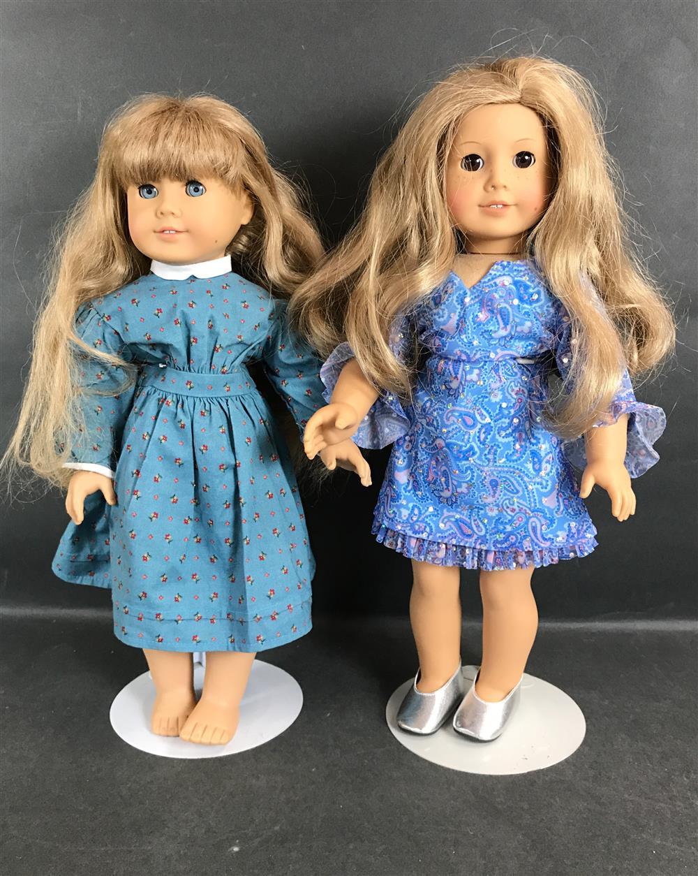 (2) AMERICAN GIRL PLEASANT COMPANY DOLLS INCLUDING HISTORICAL DOLL "KIRSTEN" AND "JUST LIKE ME" WITH LONG BLONDE HAIR, BROWN EYES AN...
