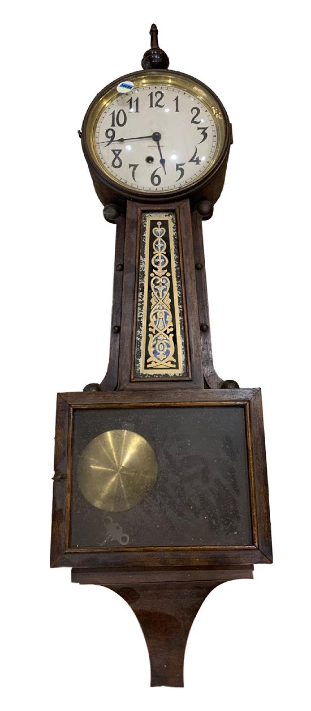 INGRAHAM BANJO CLOCK, 39" H