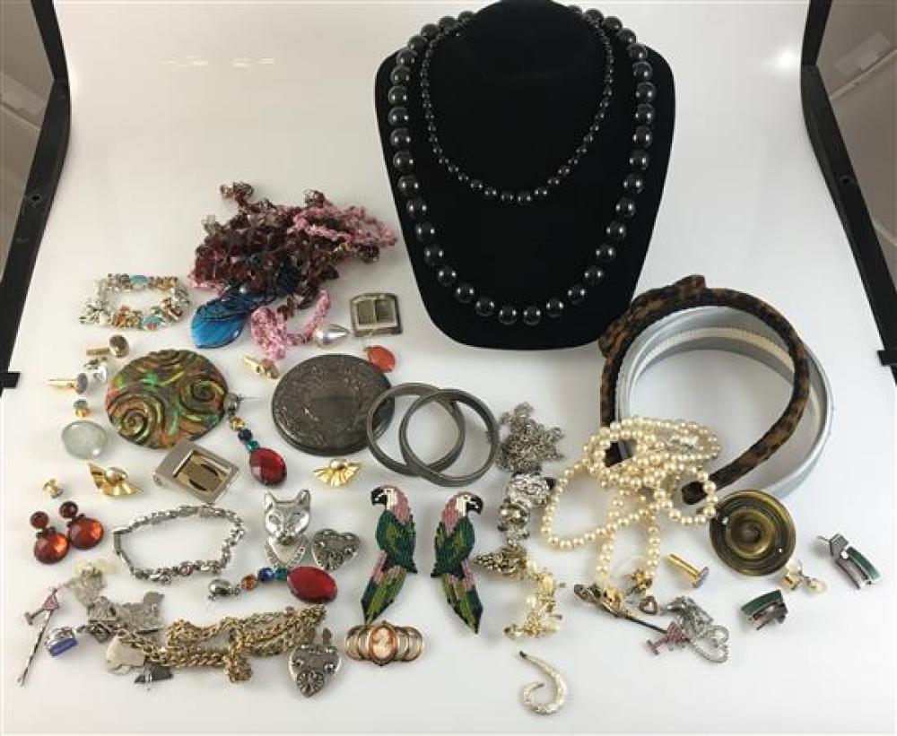 BOX LOT MISCELLANEOUS JEWELRY AND ACCESSORIES