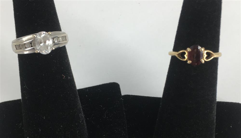 TWO 14KT GOLD RINGS